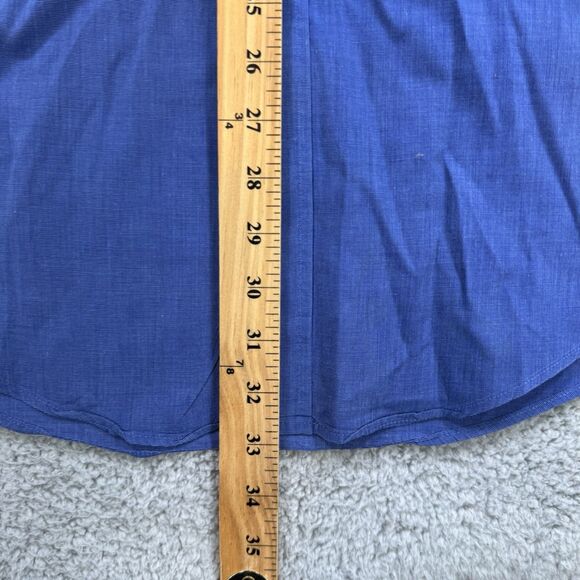 Brooks‎ Brothers Makers Shirt Mens 17-4 Blue Long Sleeve Button Down USA Cotton - Picture 6 of 8